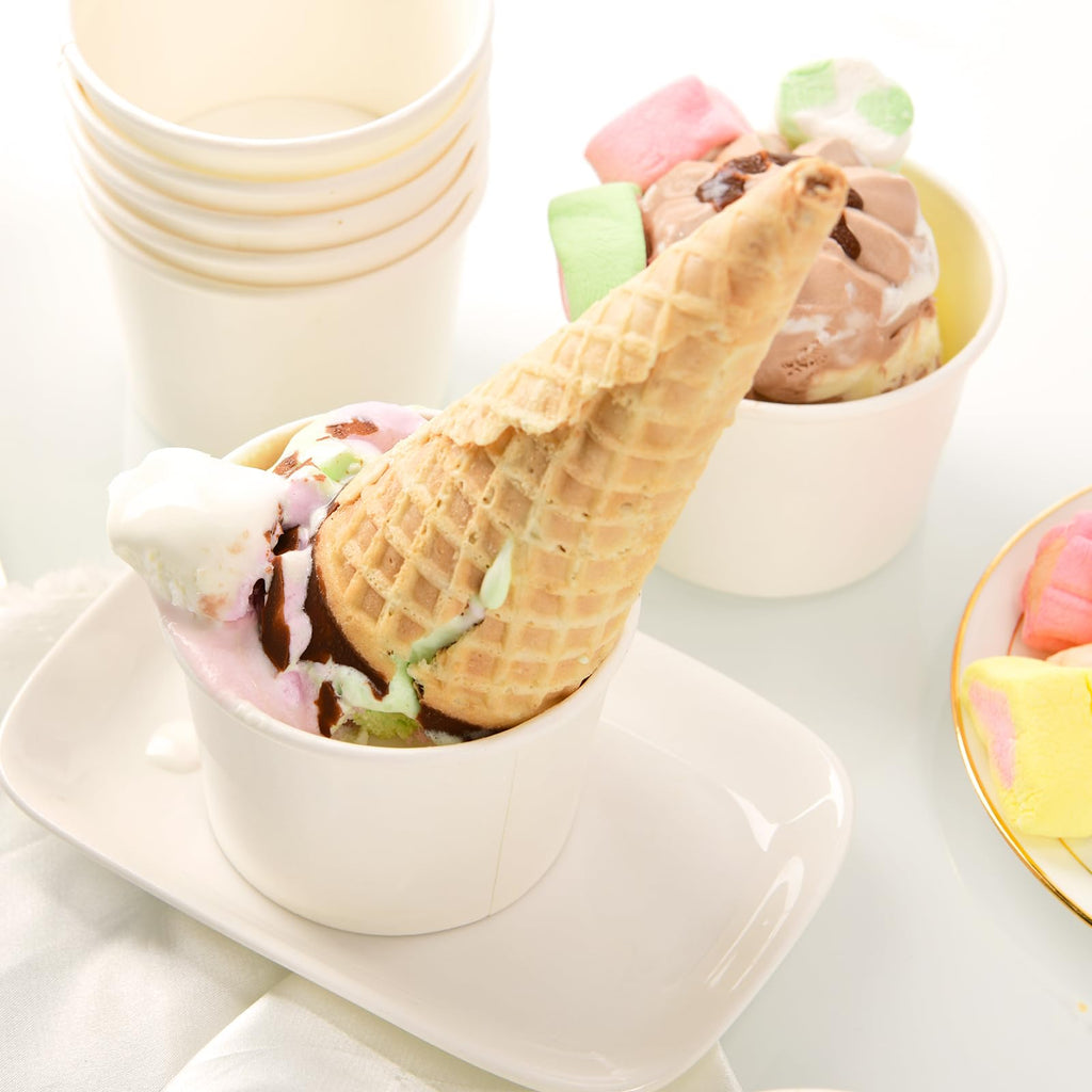 Belinlen Paper Dessert Vessels for Frozen Treats

