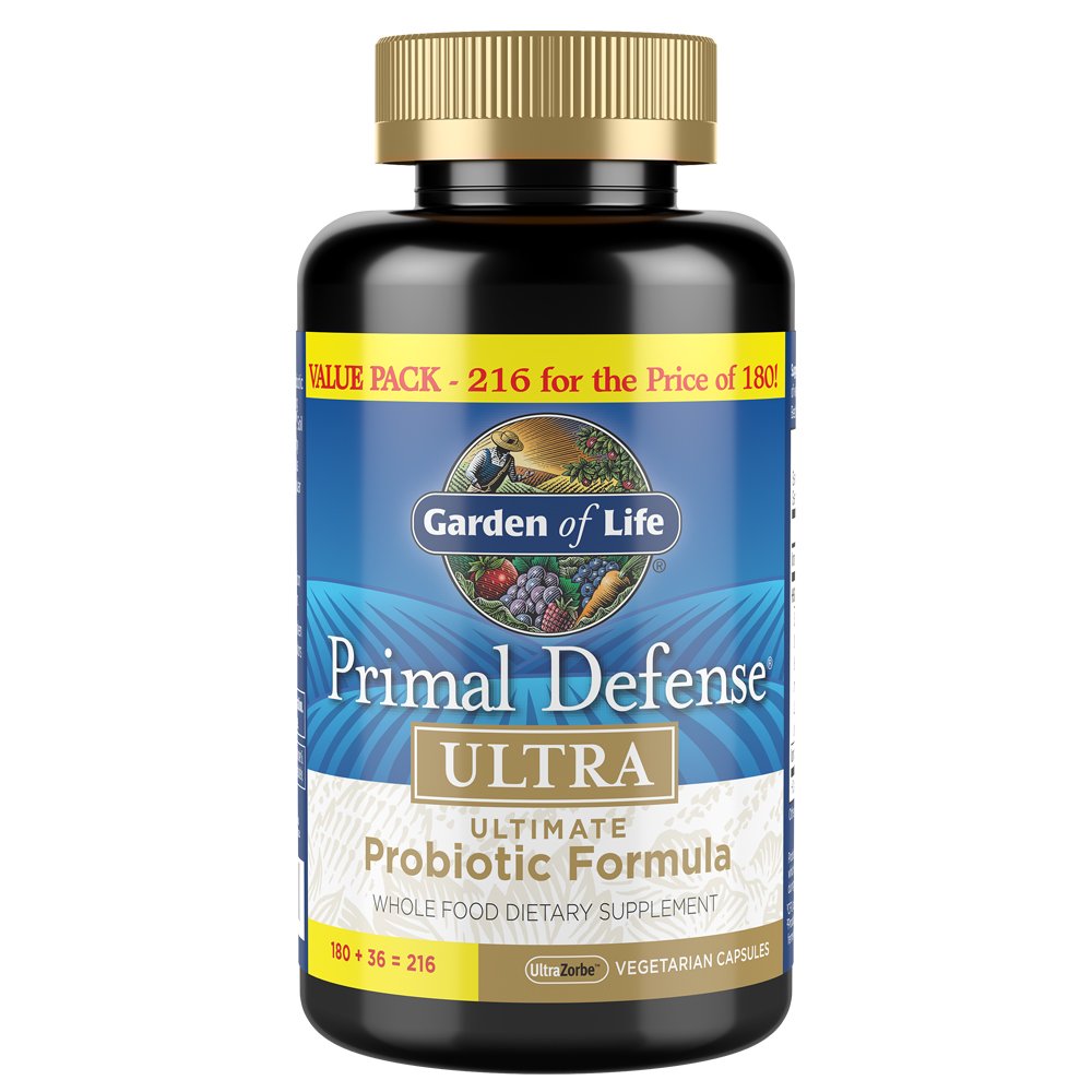 Garden of Life Primal Defense Ultra Probiotics – 15B CFU, 13 Strains, HSOs