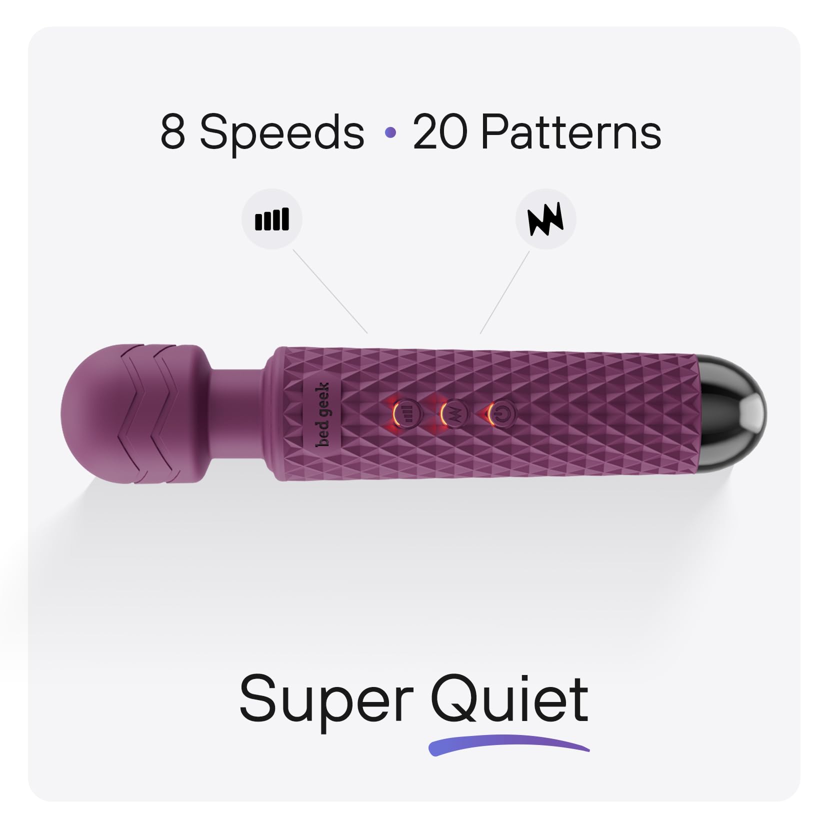 bed geek Handheld Wand Massager – USB Rechargeable

