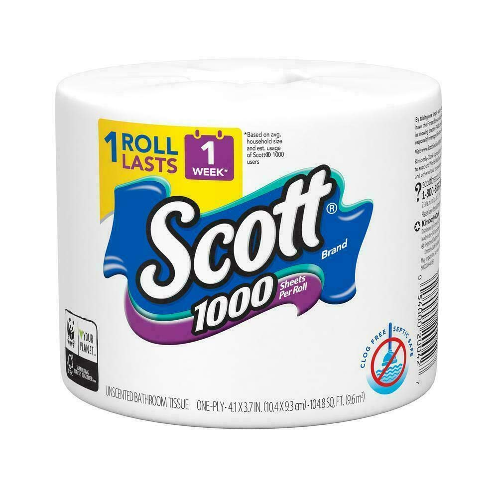 Toilet Paper Scott Trusted Clean - 1-Ply Septic-Safe