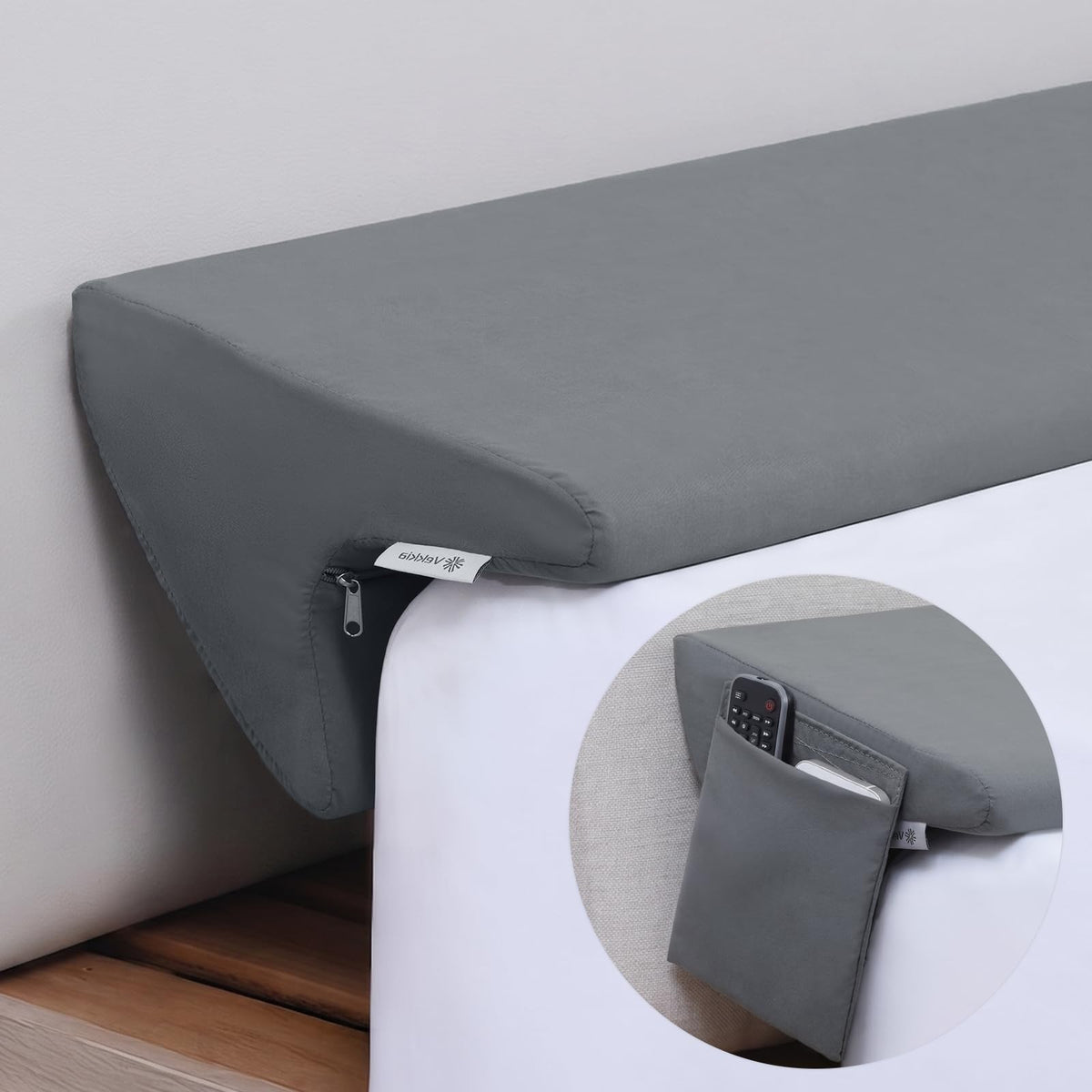 Vekkia Bed Gap Filler Wedge Pillow for Headboard