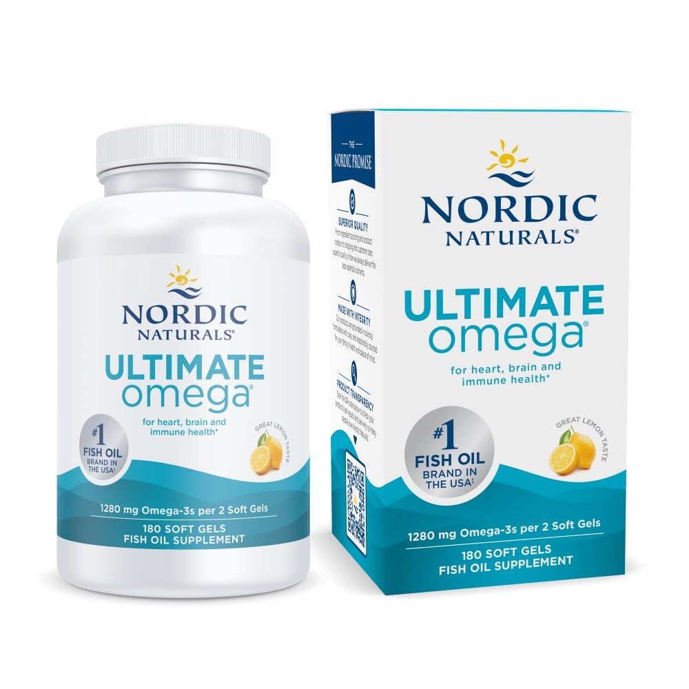 Nordic Naturals Ultimate Omega Omega-3 Fish Oil Non-GMO Supplement