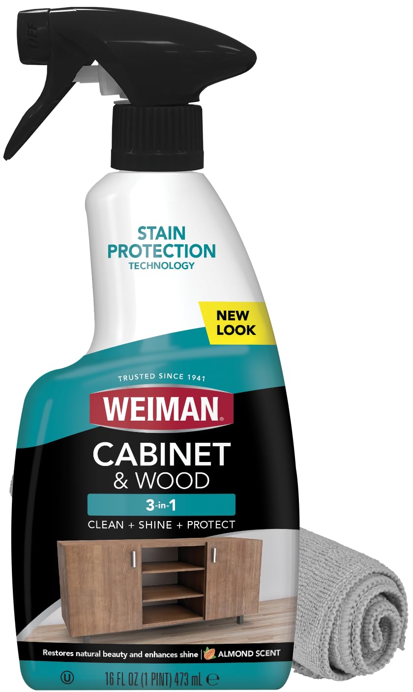 Weiman Cabinet & Wood Clean & Shine Spray for Cabinets & Furniture