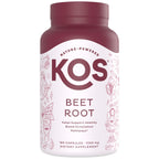 KOS Organic Beet Root Supplement - Nitric Oxide Support, Plant Based & Gluten Free