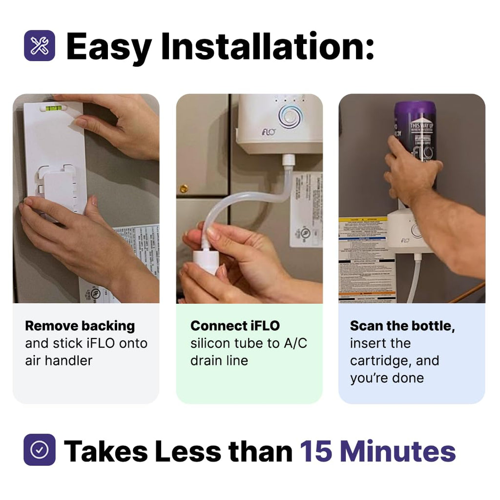 iFLO Smart A/C Drain Line Cartridge - Enzymatic Formula

