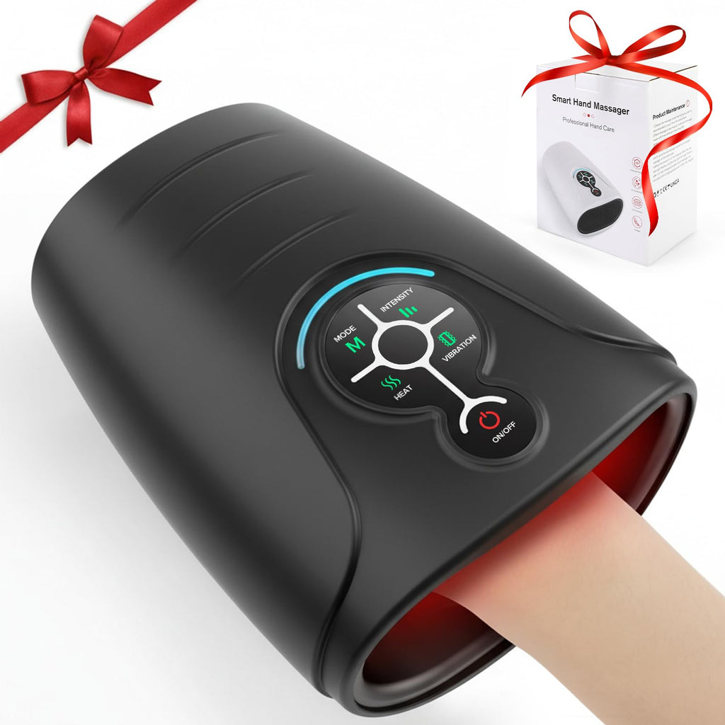 AERLANG Hand Massager with Heat and Compression - Cordless & Portable