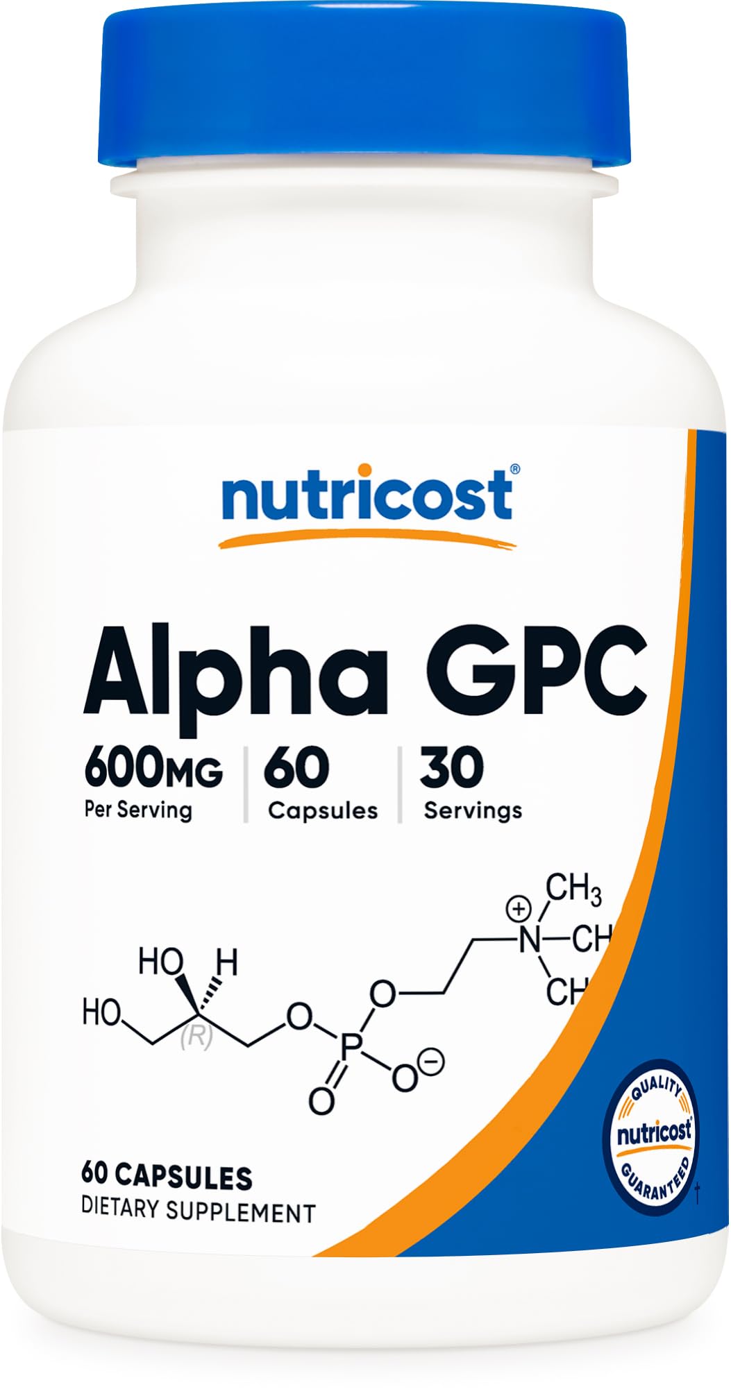 Nutricost Alpha GPC 600 mg Dietary Supplement - Non-GMO

