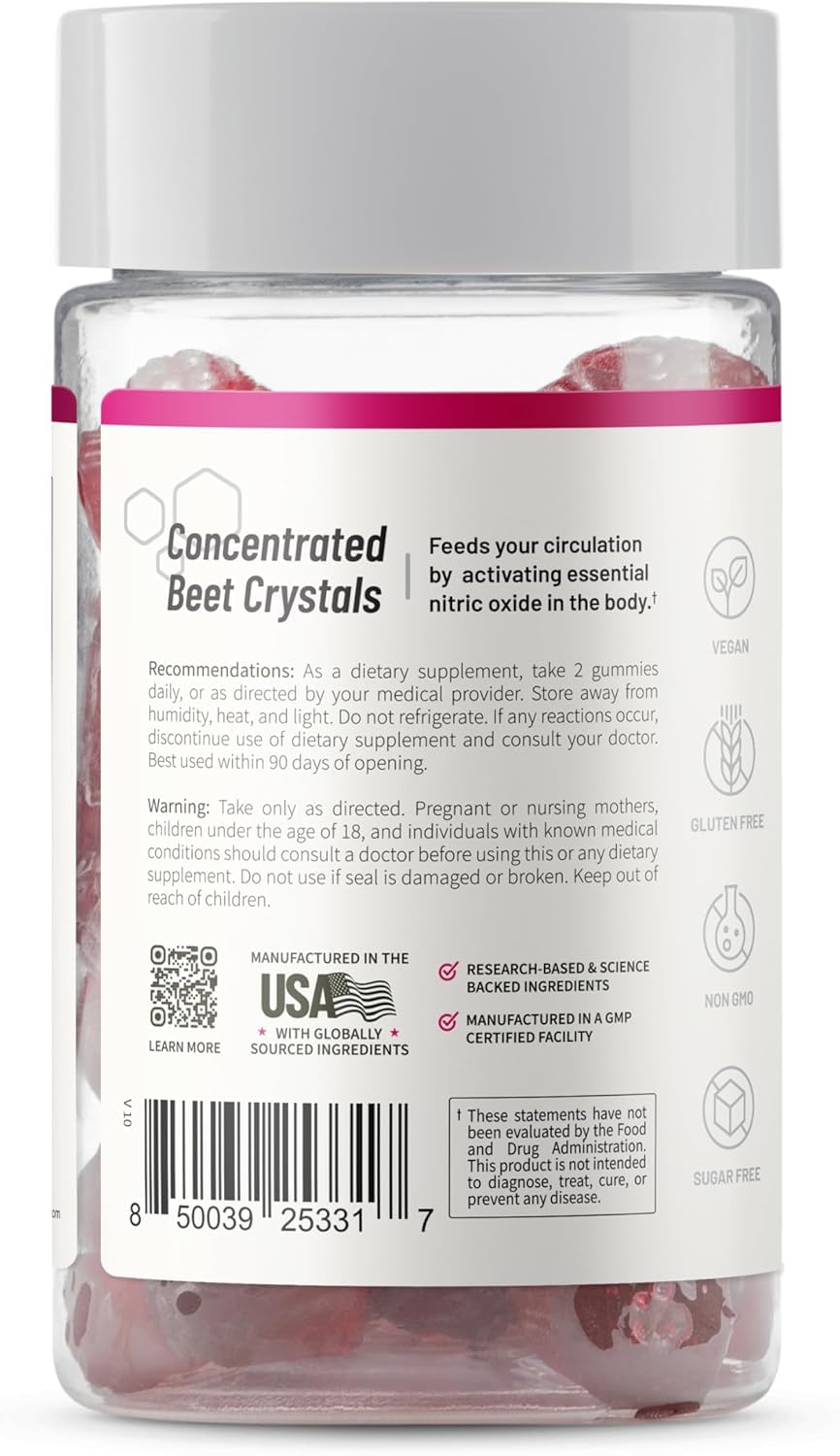 Snap NO Gummies Beet Root 300mg | Sugar Free


