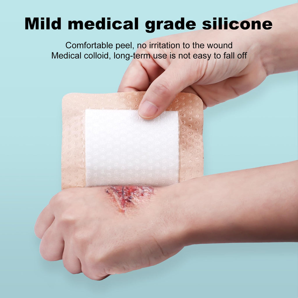 Silicone Foam Dressing with Gentle Border for Wound Care


