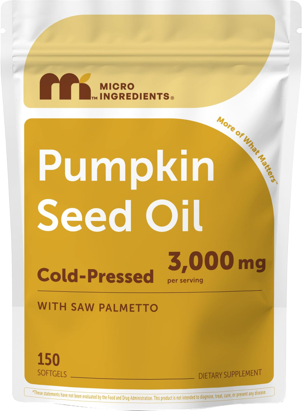 Micro Ingredients Pumpkin Seed Oil Saw Palmetto Softgels

