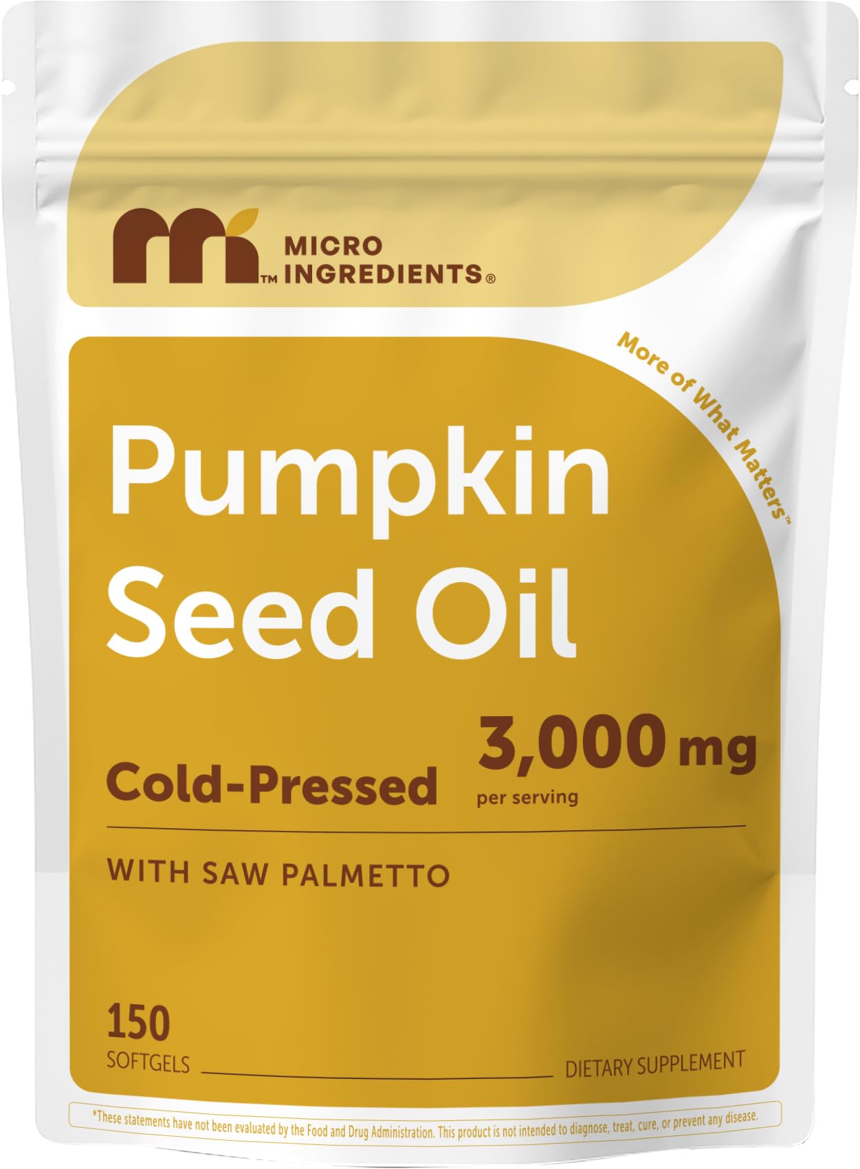 Micro Ingredients Pumpkin Seed Oil Saw Palmetto Softgels

