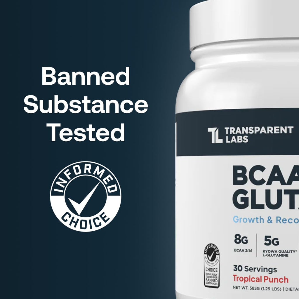 BCAA Glutamine Powder by Transparent Labs for Recovery

