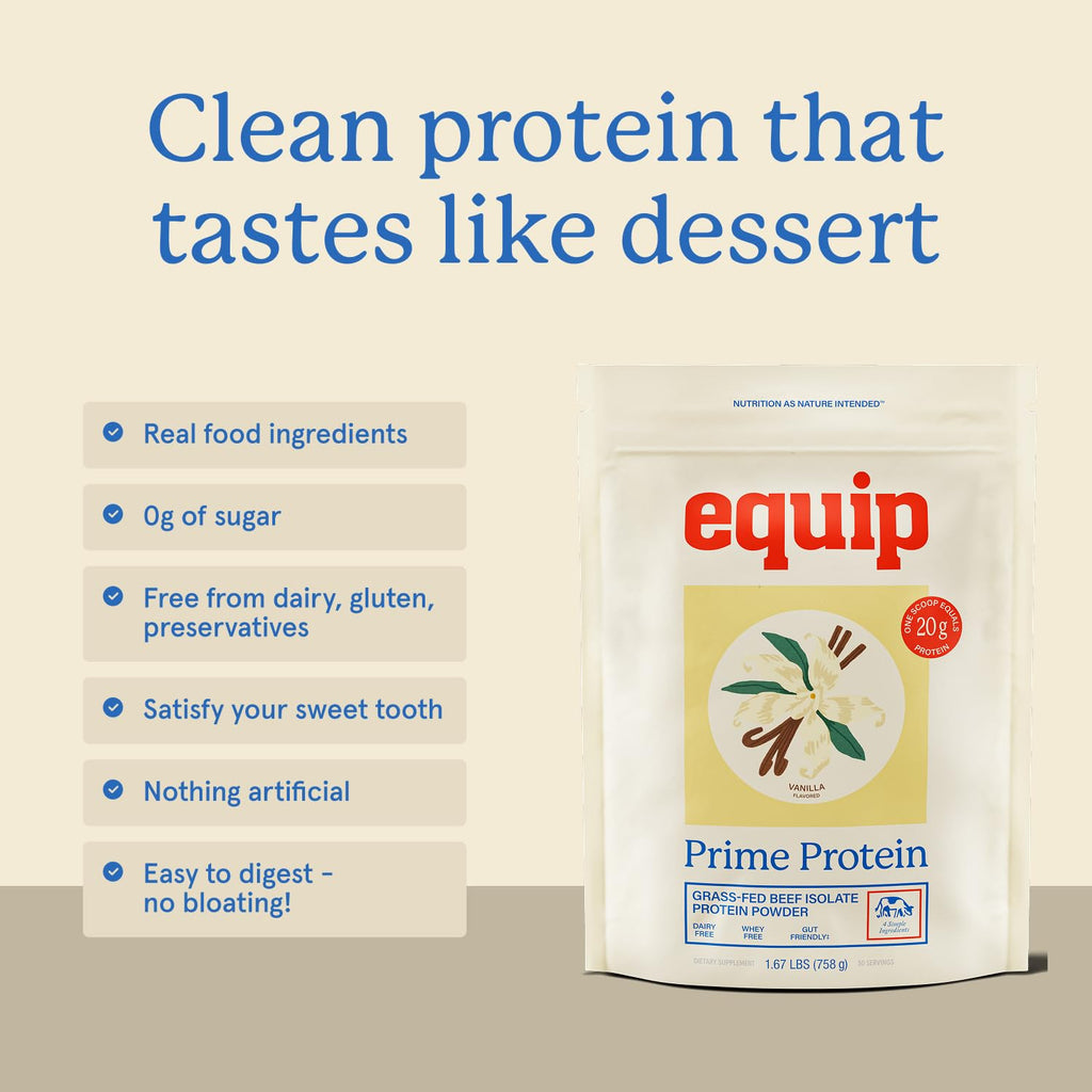 Equip Prime Protein Powder | Grass-Fed Beef Isolate for Keto

