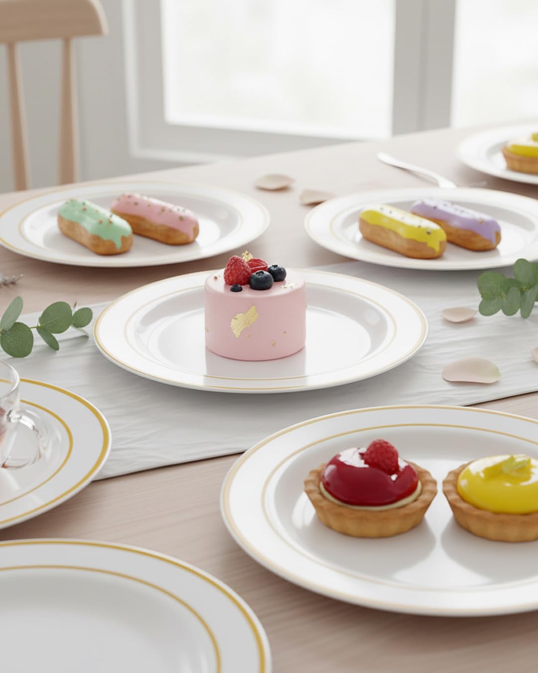 bUCLA Disposable Plates Premium Party Tableware


