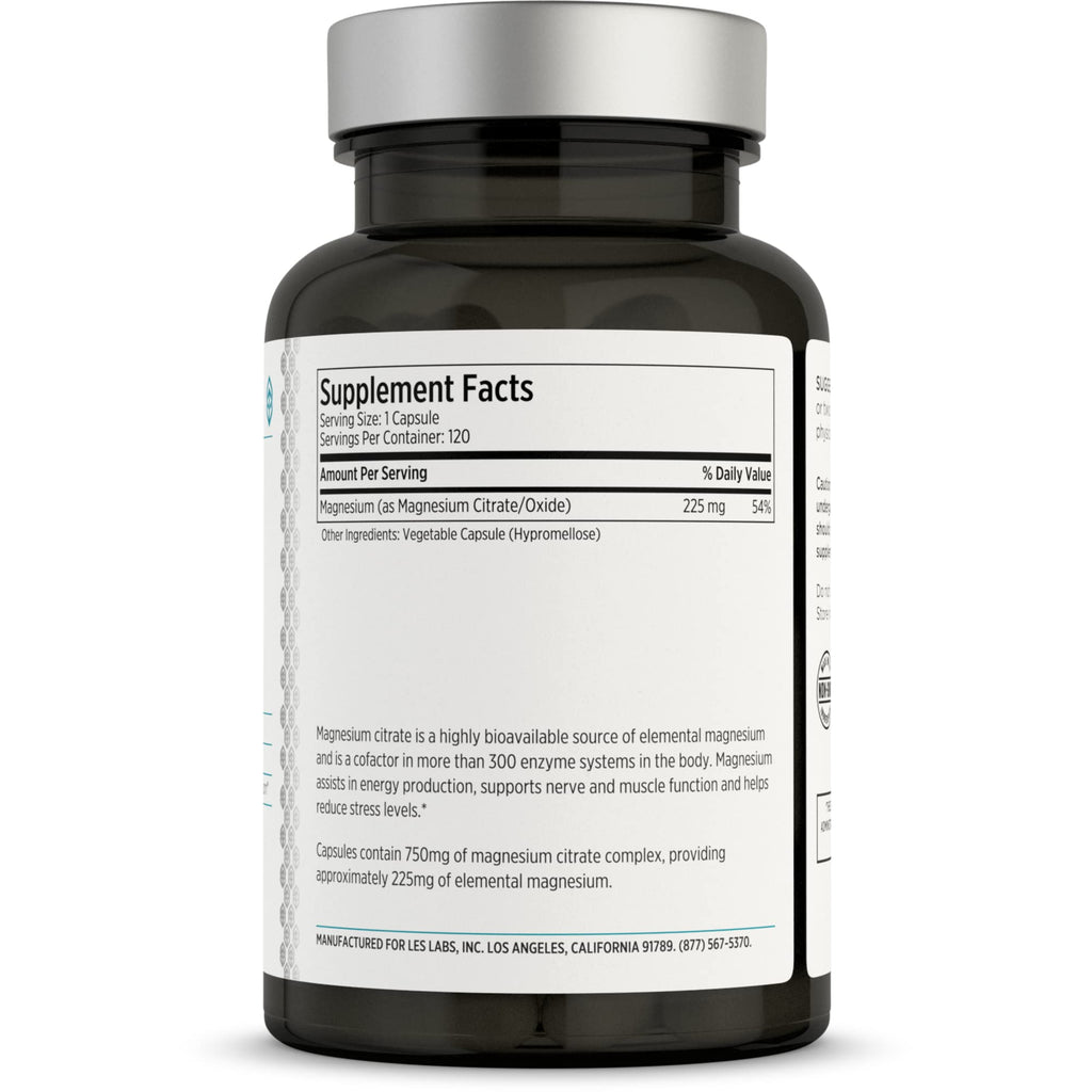 LES Labs Magnesium Citrate Supplement for Stress & Sleep

