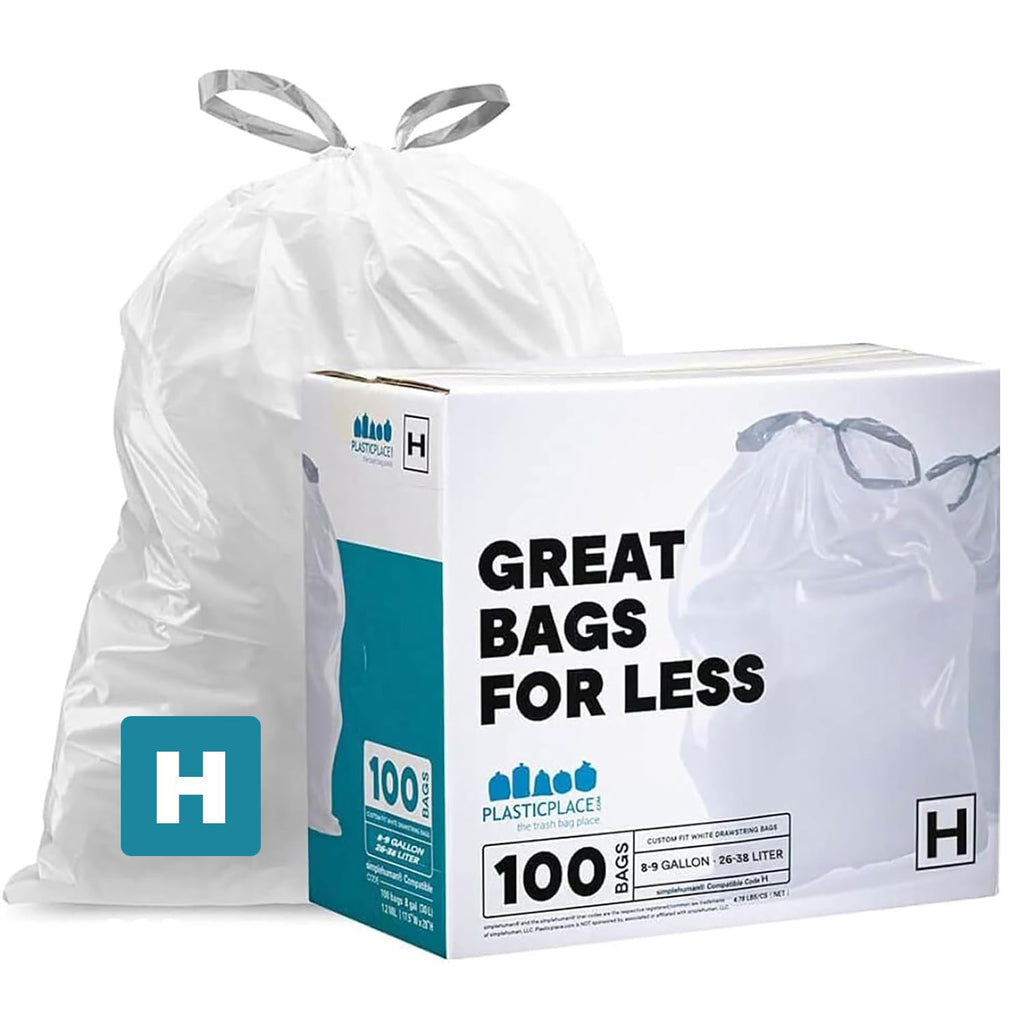 Plasticplace Trash Bags Durable Drawstring Liners

