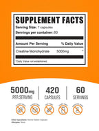 BulkSupplements Creatine Monohydrate Capsules 5000 mg

