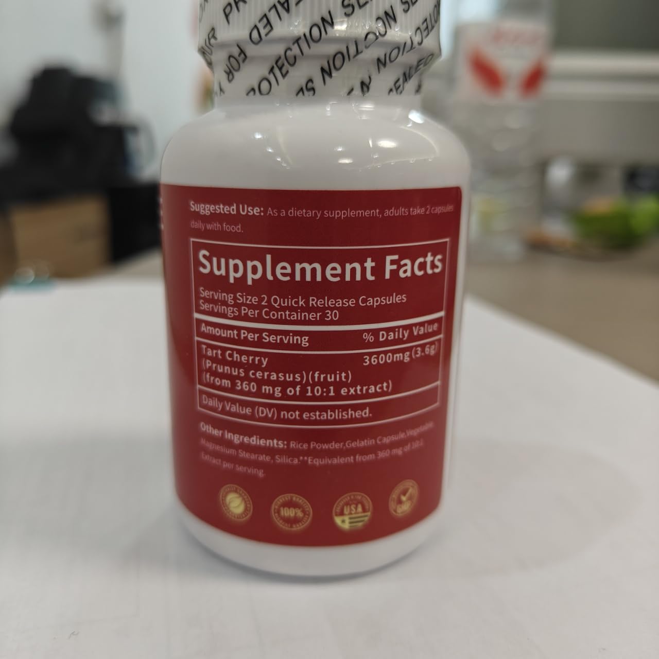 Tart Cherry Extract Capsule Supplement

