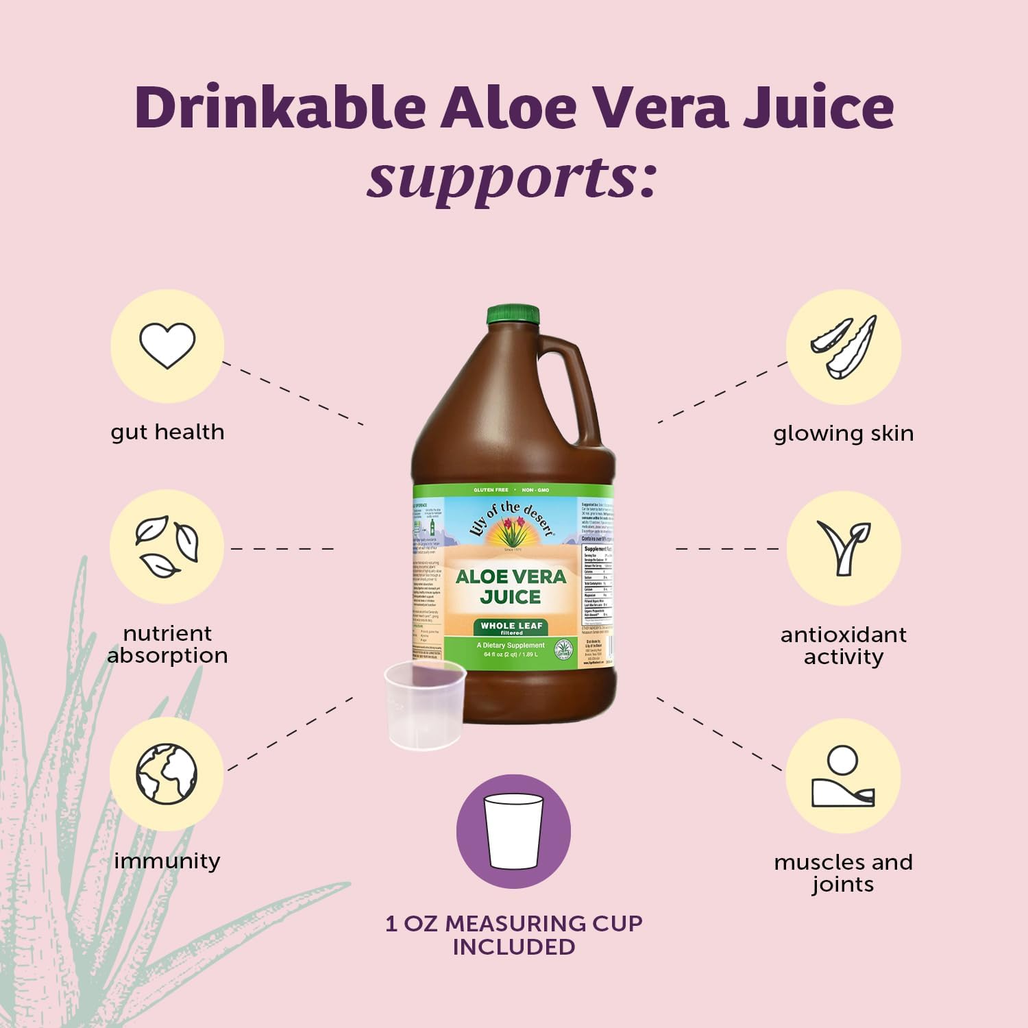 Aloe Vera Juice by Lily of the Desert - Organic Whole Leaf

