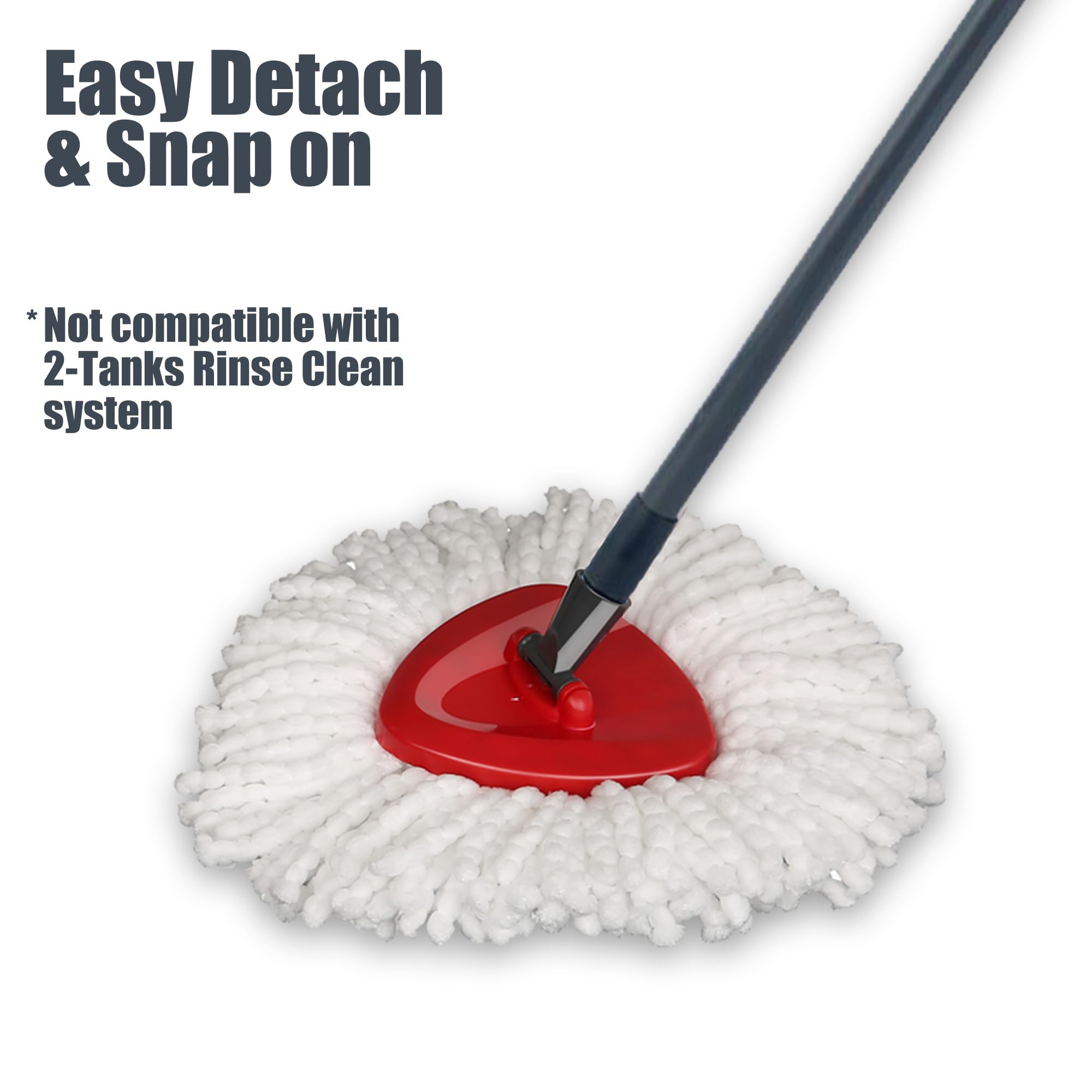 Homsis Mop Head Replacement for Spin Mops - Machine Washable

