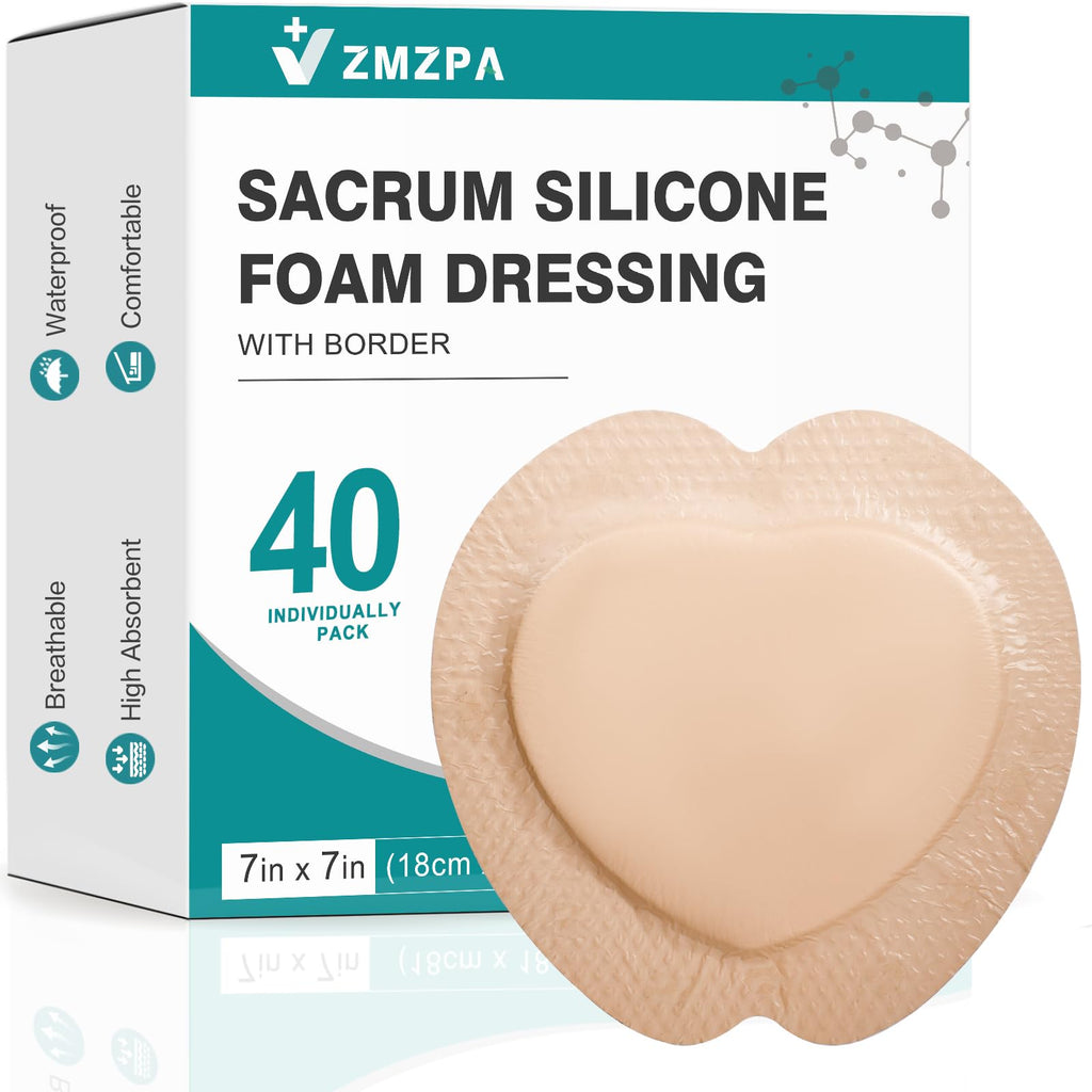 Sacral Silicone Foam Dressing with Border for Pressure Sores