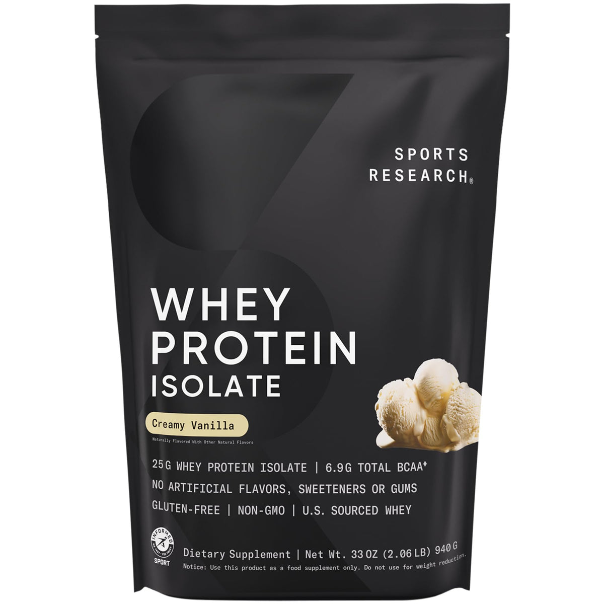 Sports Research Whey Protein Isolate Protein Powder