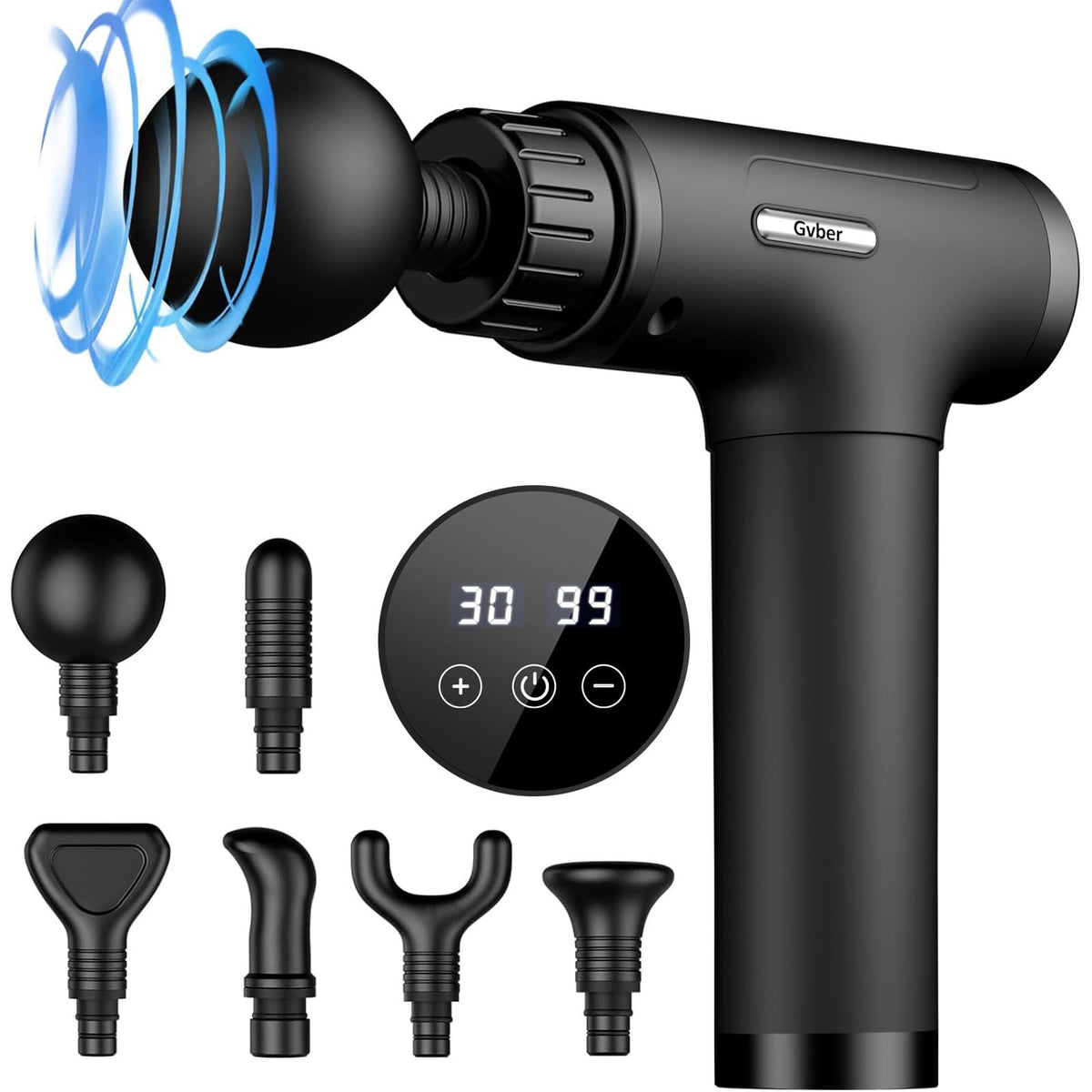 Gvber Massage Gun Deep Tissue Percussion Massager - 6 Heads