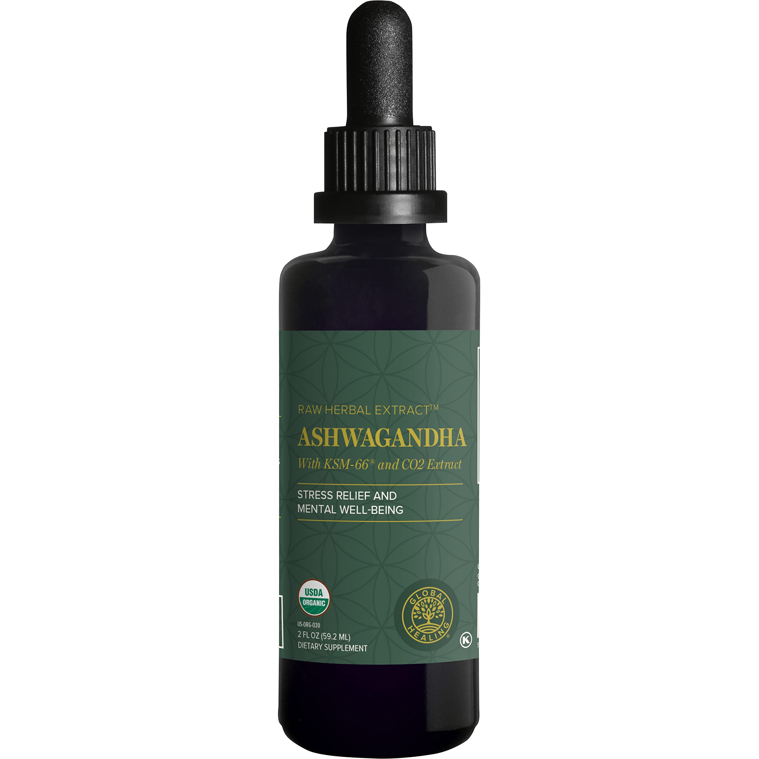 Global Healing Center Ashwagandha Drops with KSM-66 | Stress

