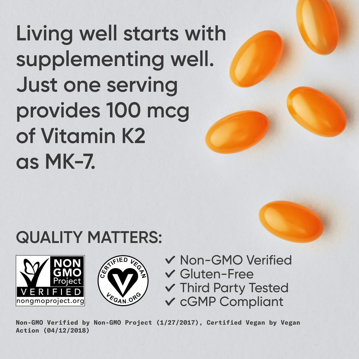 Sports Research Vitamin K2 MK-7 with Coconut MCT Softgels

