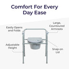 Drive Medical Folding Bedside Commode Chair 3-in-1

