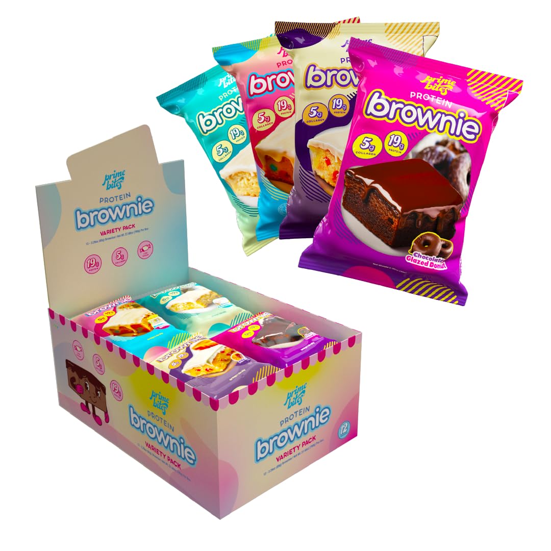 Prime Bites High Protein Brownie with Collagen | Gluten Free

