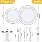 Plastic Dinnerware Set by Goodluck for Parties

