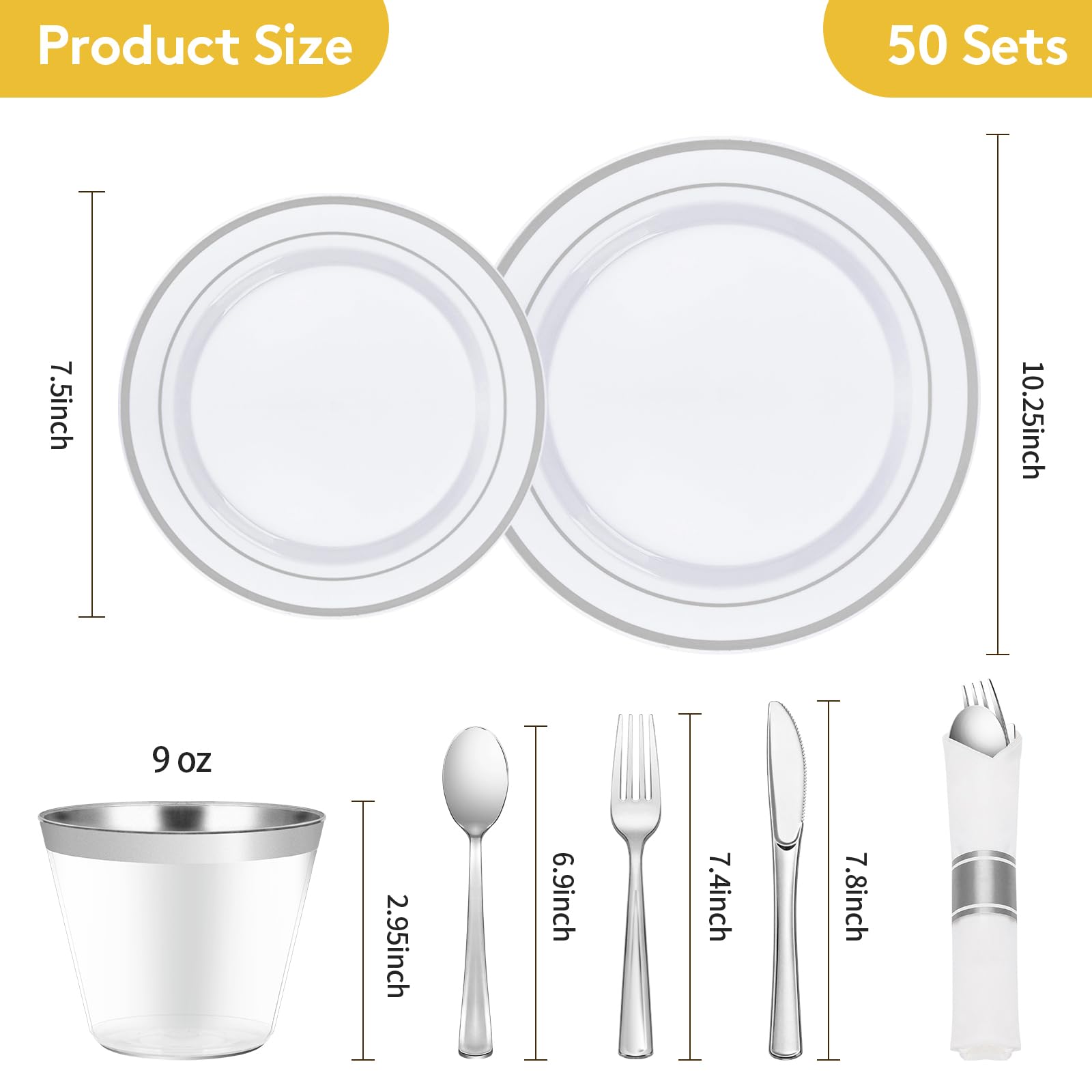 Plastic Dinnerware Set by Goodluck for Parties

