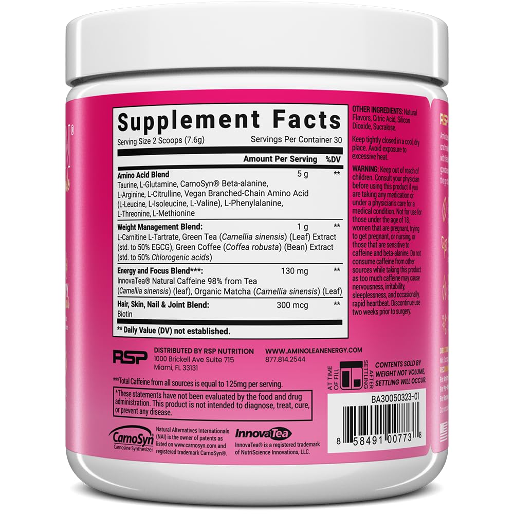 AminoLean Pre Workout by RSP Nutrition | Clean Energy

