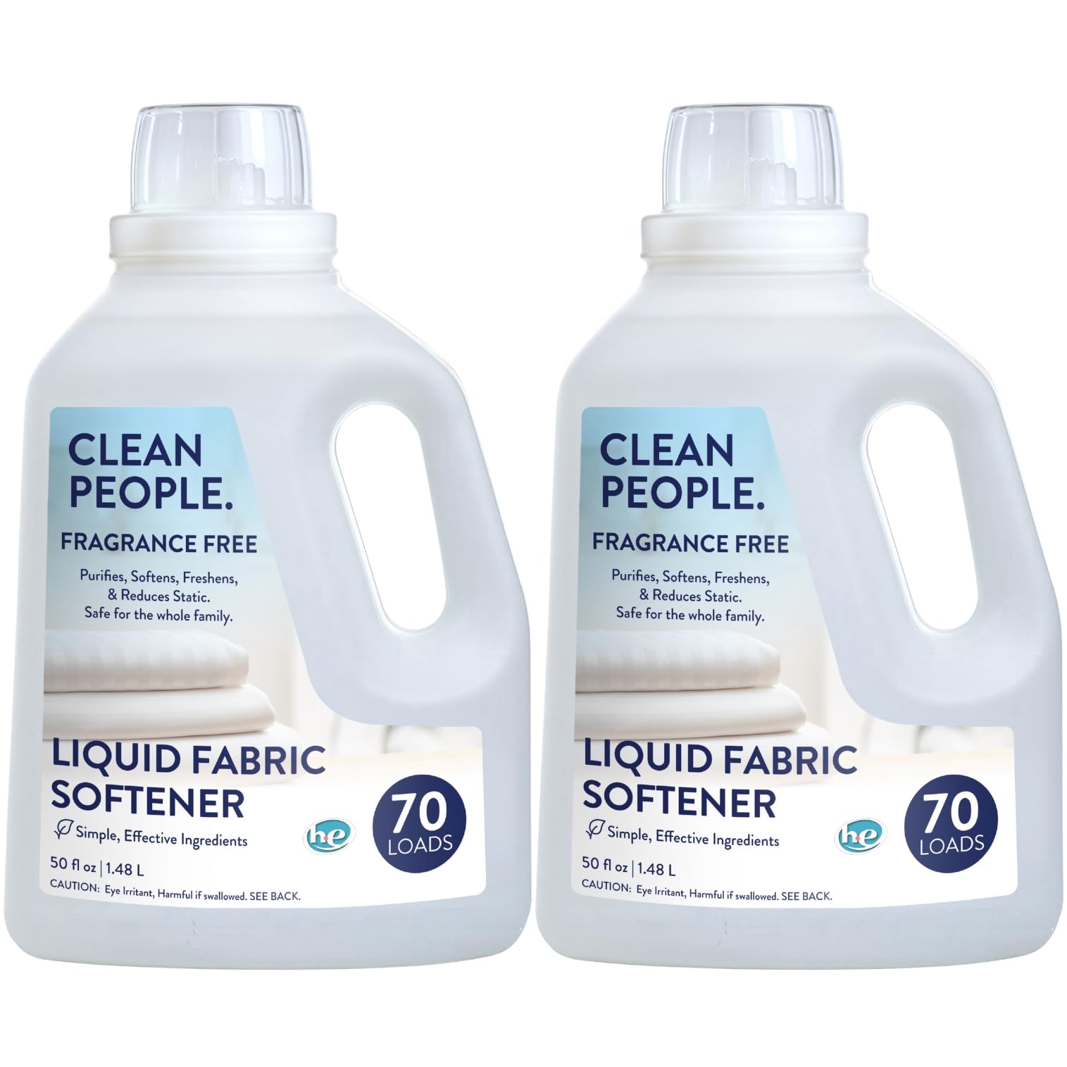 Liquid Fabric Softener by The Clean People - Softens Fabrics and Reduces Static - Vegan