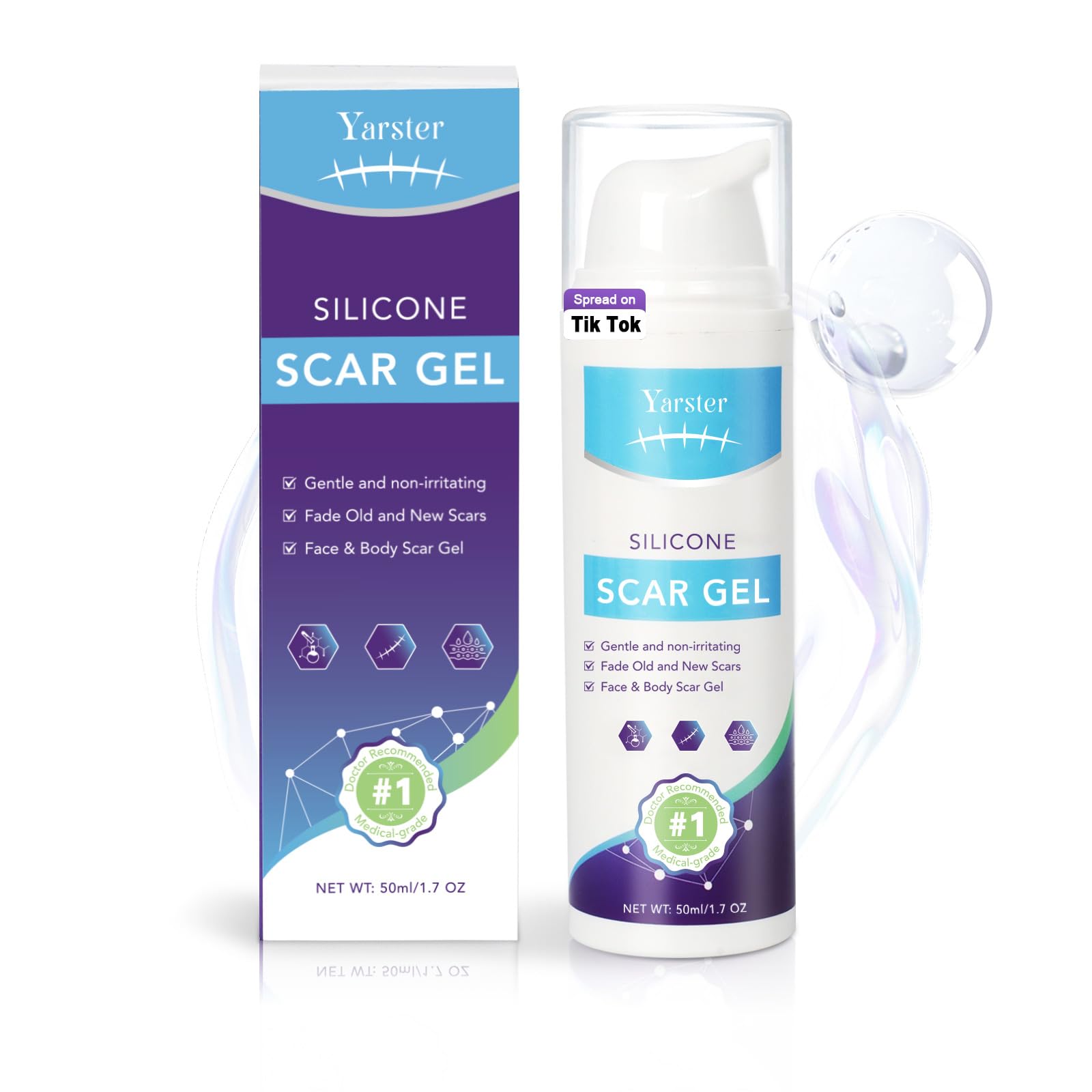 Medical Grade Silicone Scar Gel for Surgical & Acne Scars

