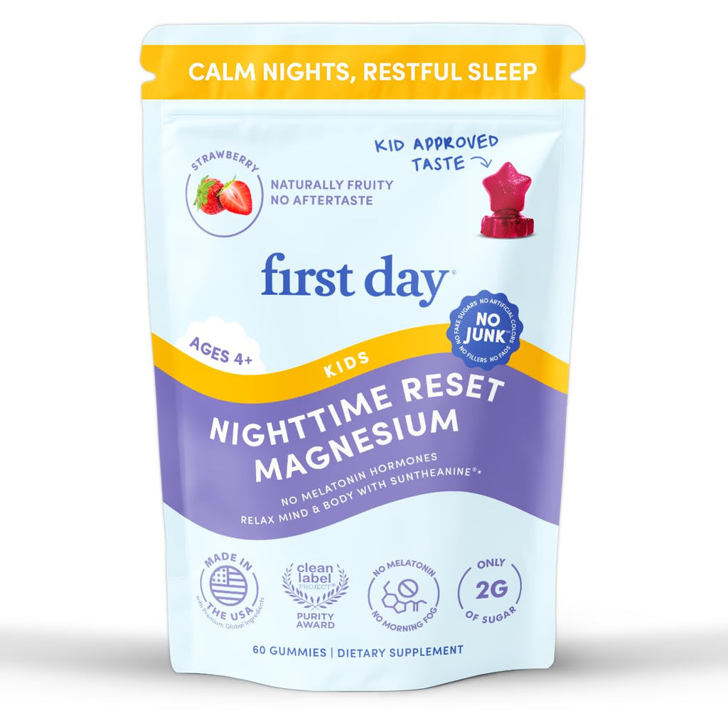 First Day Kids Magnesium Gummies | Bedtime Calm No Melatonin

