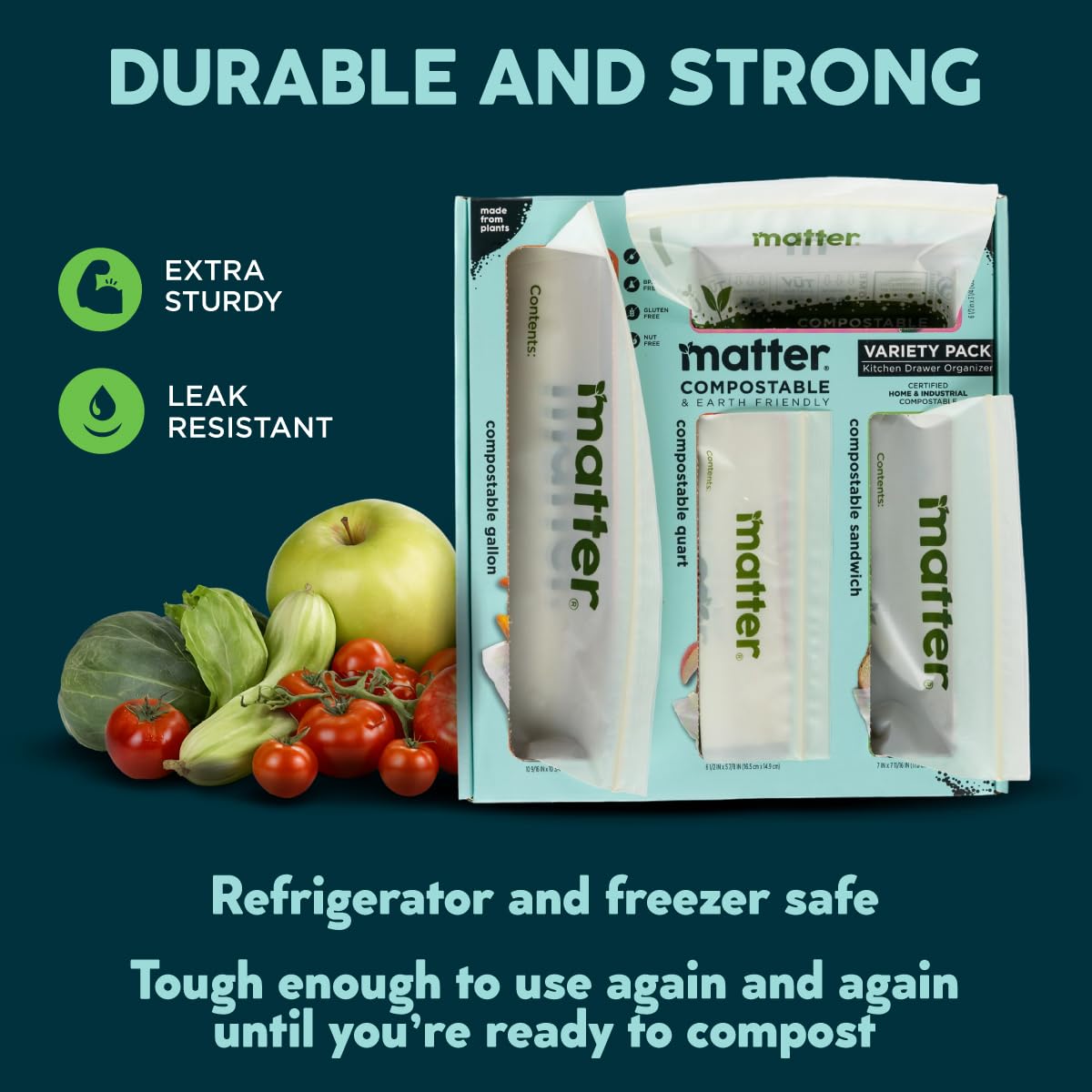 Matter Compostable Kitchen Bags | BPI & TUV Certified

