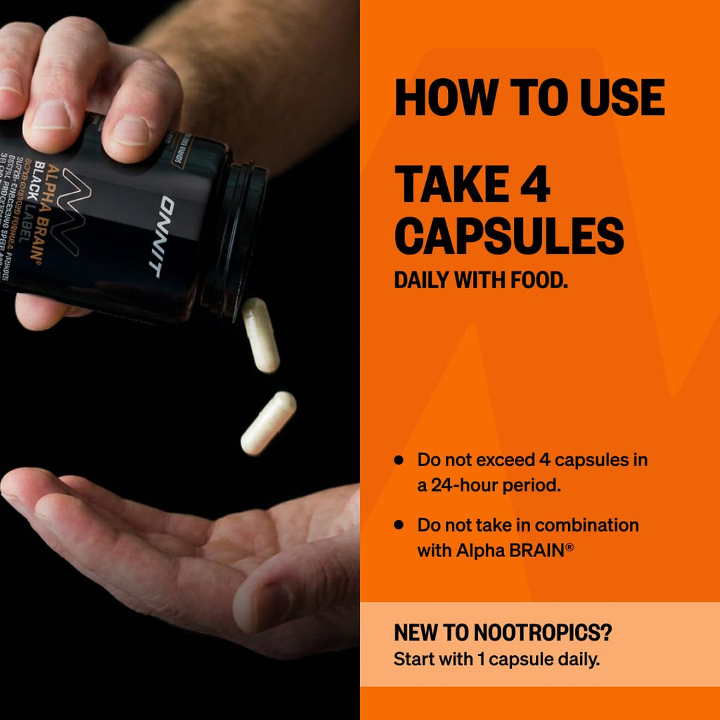 ONNIT Alpha Brain Black Label – Citicoline Brain Support

