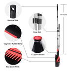 Tiumso Broom with Dustpan Set – Self-Cleaning Teeth

