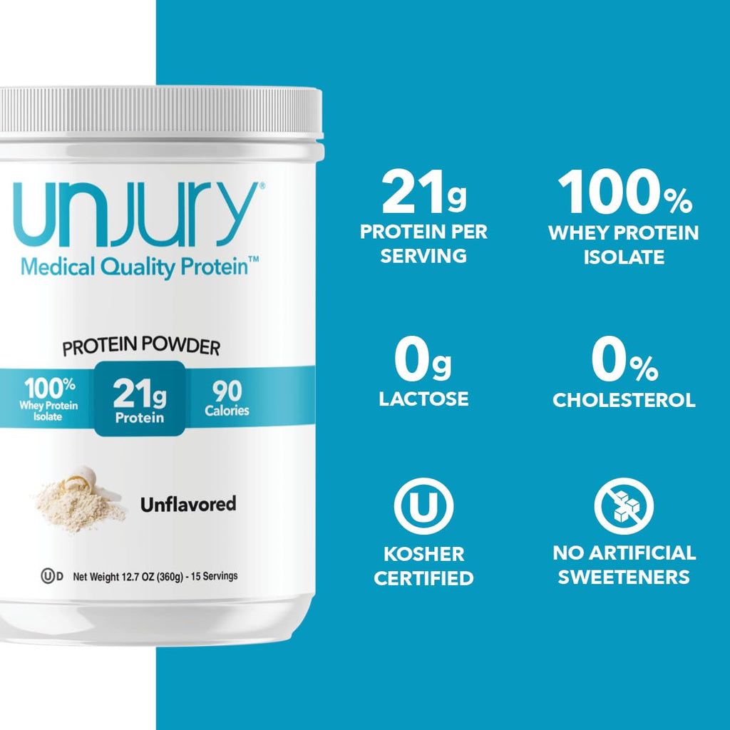 Unjury Whey Protein Isolate Powder | 21g per Serving

