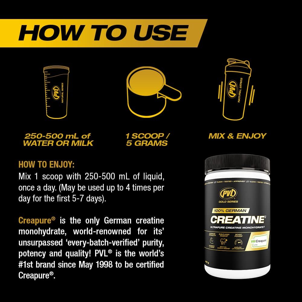 PVL Creapure Creatine Monohydrate Powder – Muscle Support

