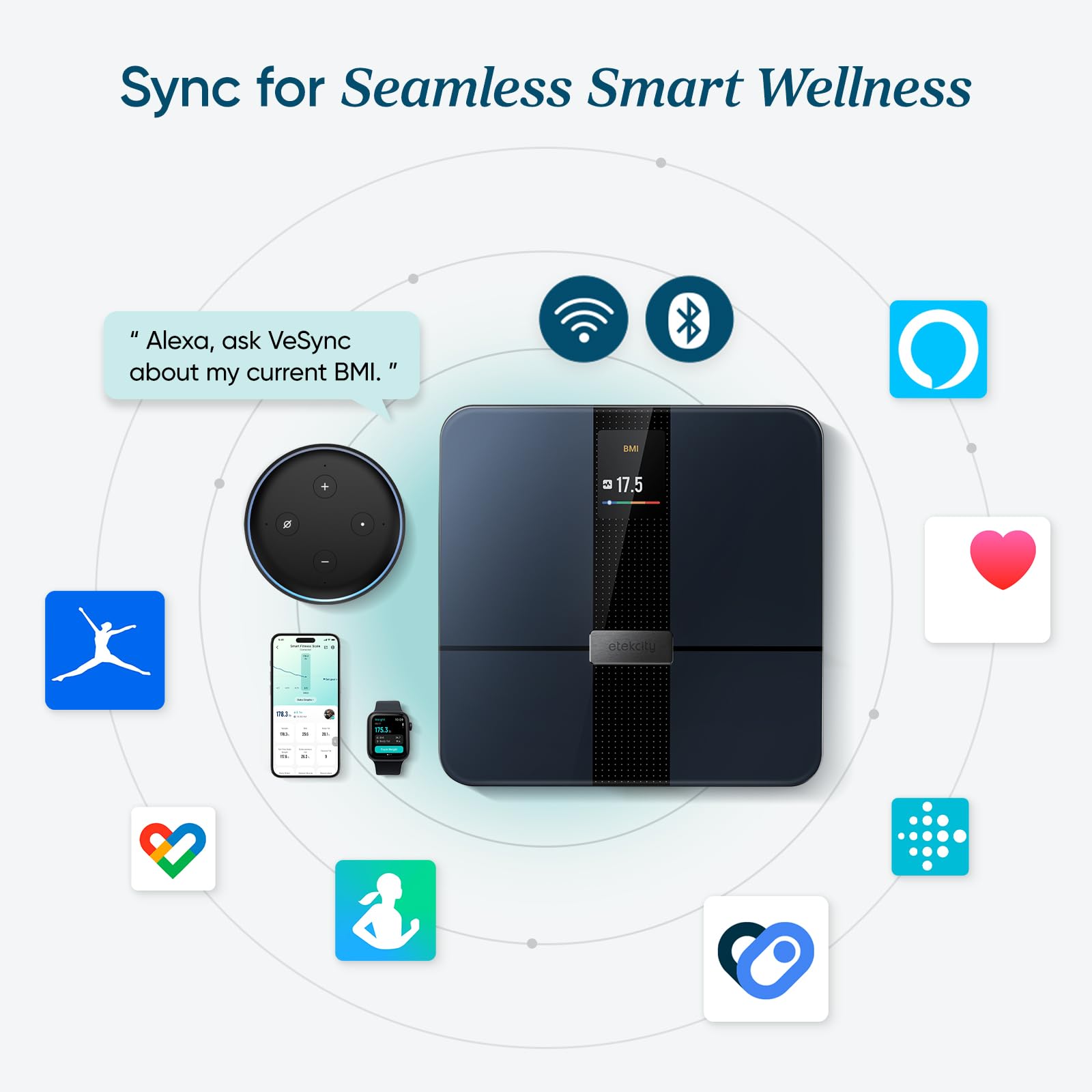 Etekcity Smart Scale – VeSync Apple Health Compatible

