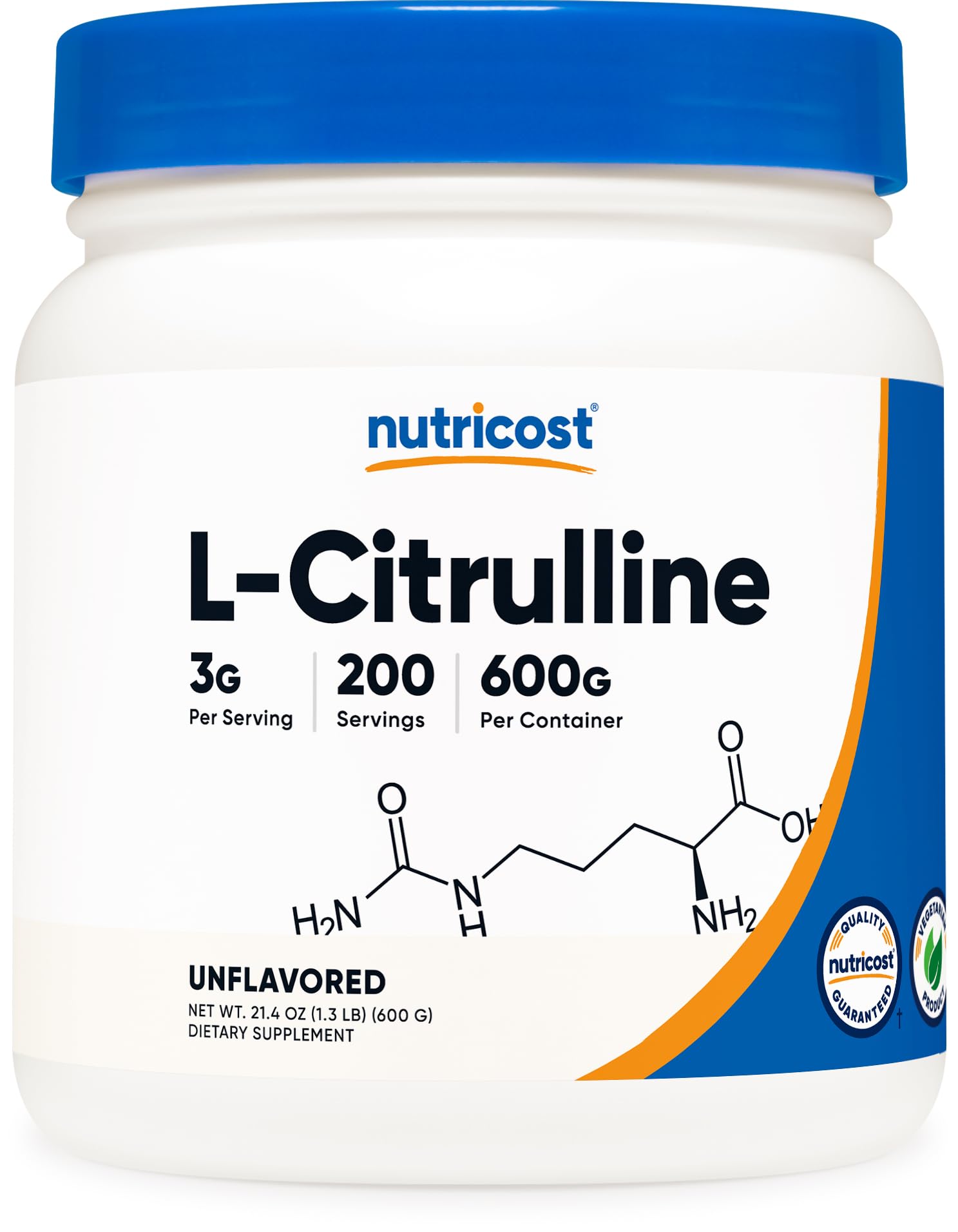 Nutricost L-Citrulline Base Powder - Pure & Gluten Free

