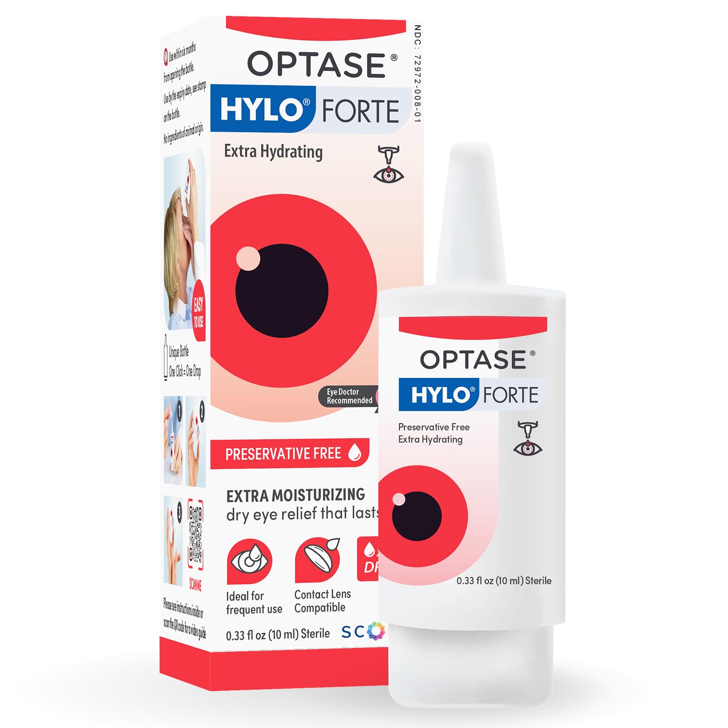 Optase HYLO Forte Preservative-Free Eye Solution for Contacts

