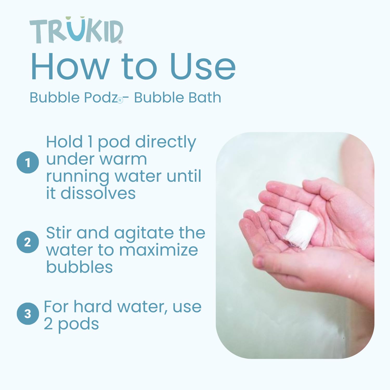 TruKid Bubble Podz Bubble Bath for Kids | Tear-Free


