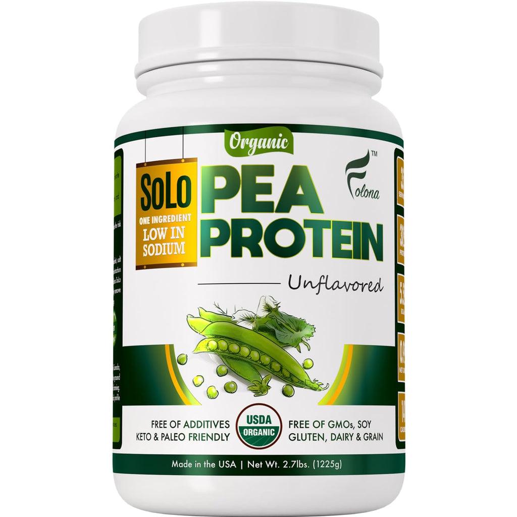 SOLO Organic Pea Protein Isolate Unflavored Plant Protein

