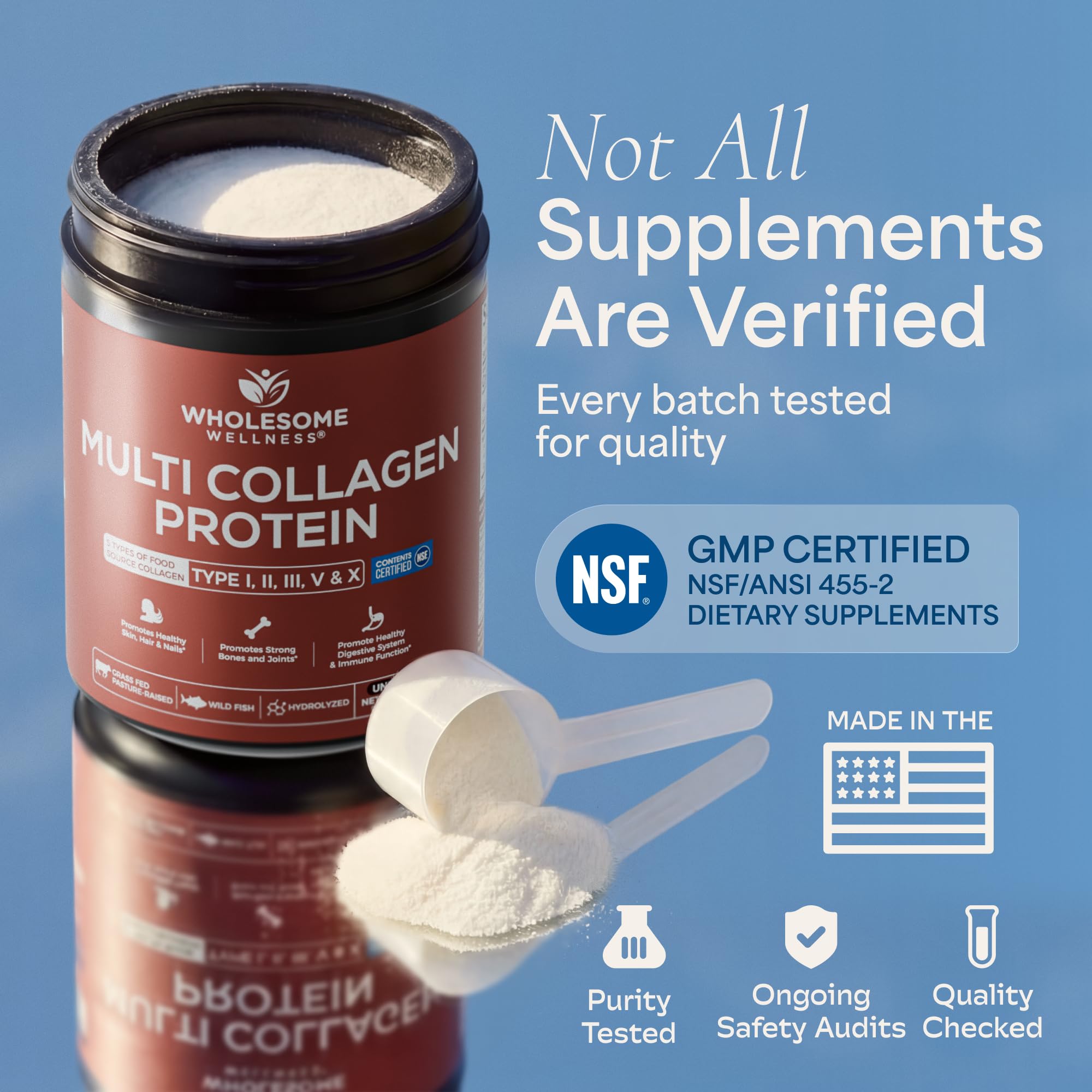 Wholesome Wellness Collagen Peptides Powder for Hair

