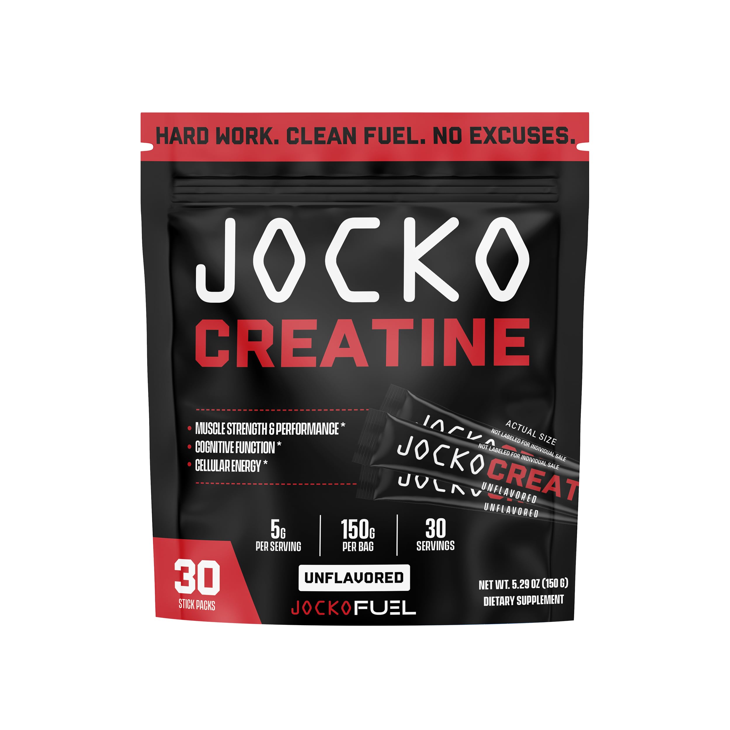 Jocko Fuel Creatine Monohydrate - Micronized Travel Size

