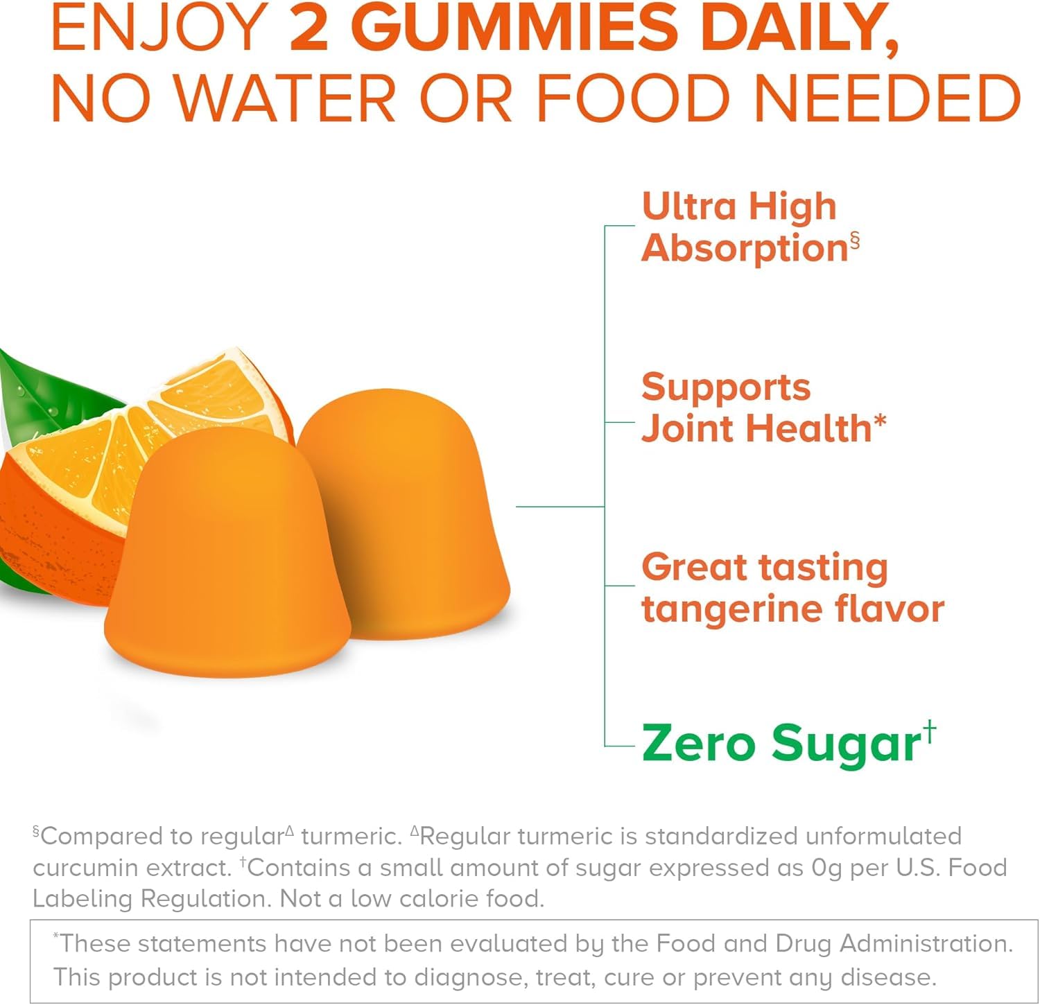 Qunol Zero Sugar Turmeric Gummies Curcumin | Joint Support

